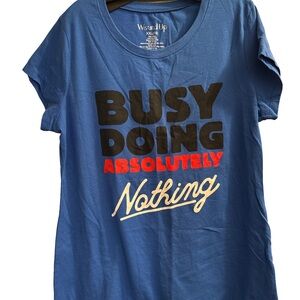 Wound Up Blue Graphic Polo T-Shirt